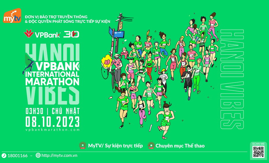 Truyền hình MyTV bảo trợ truyền thông & độc quyền phát trực tiếp giải Marathon Quốc tế Hà Nội VPBank 2023