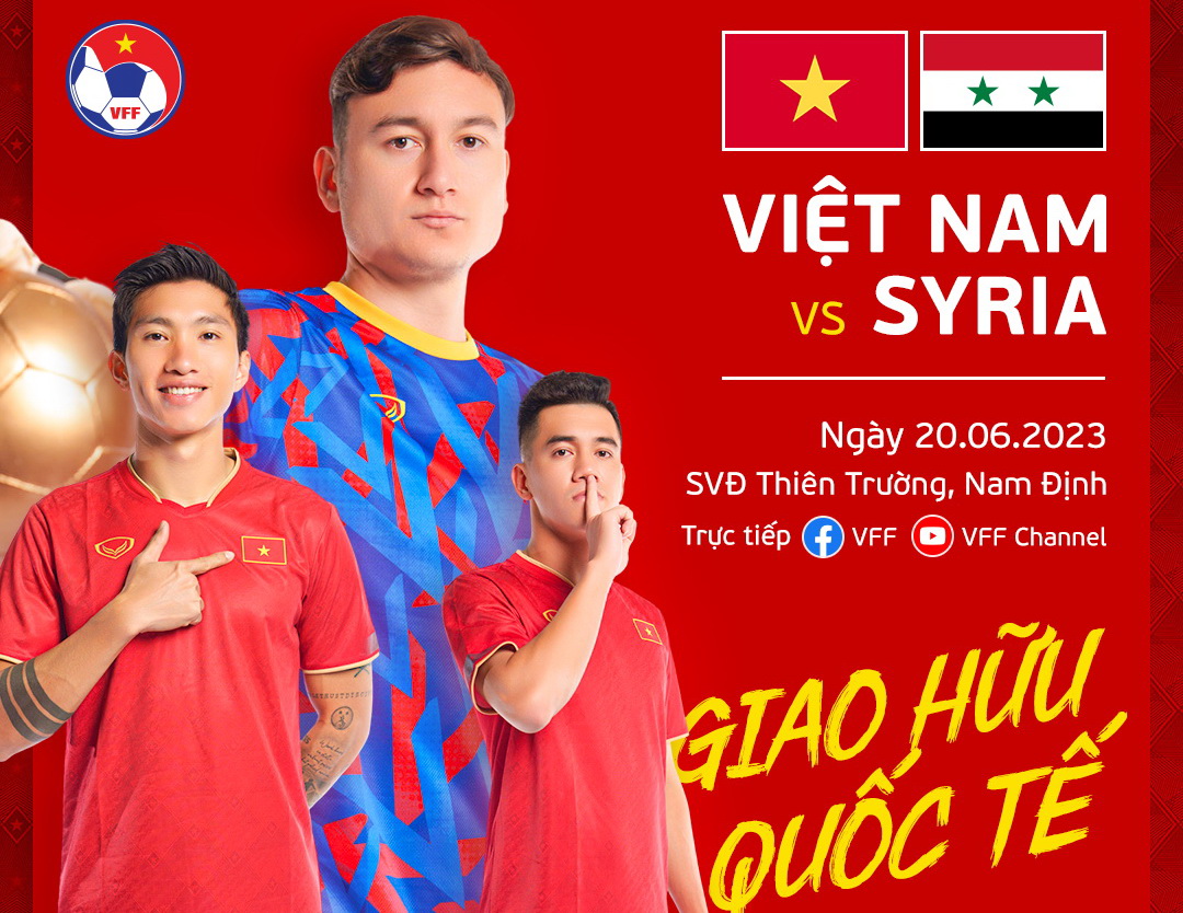 Tuyển Việt Nam đọ sức với tuyển Syria trên sân Thiên Trường