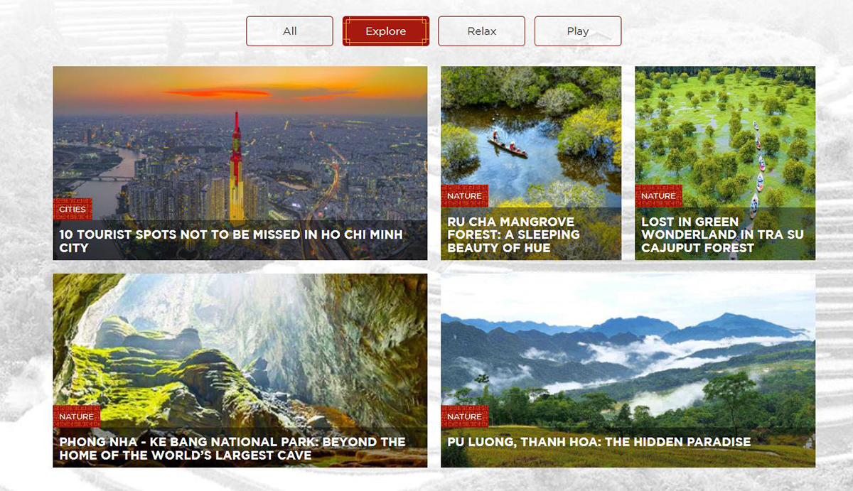 Website quảng bá du lịch quốc gia vietnam.travel vượt qua Thái Lan