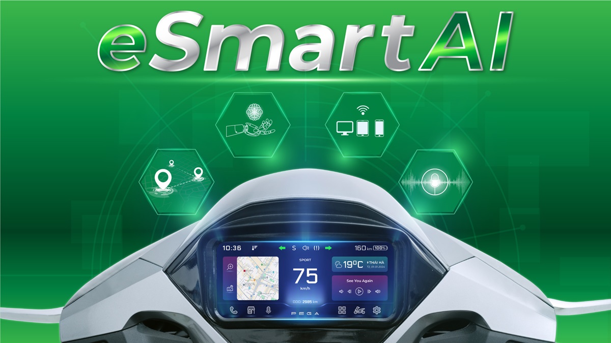 Xe máy điện eSmart AI sở hữu bộ não thông minh đầu tiên trên thế giới ra mắt