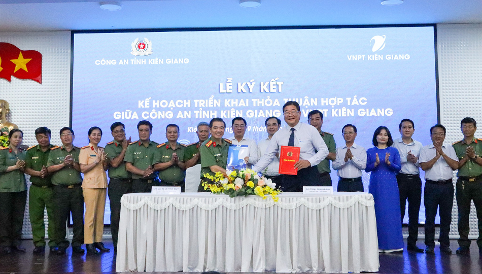 VNPT ký kết hợp tác với Công an tỉnh Kiên Giang