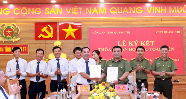 VNPT ký kết Thỏa thuận hợp tác toàn diện với Công an Tỉnh Quảng Trị