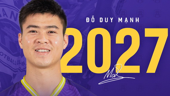 Duy Mạnh gắn bó với CLB Hà Nội tới năm 2027